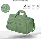 Hanke Large Capacity Travel Duffel Bag, Carry On Luggage with 12 Pockets, 17 Inch Laptop Compartment, Wet Dry Separation & Independent Shoe Bag, Foldable Duffel Bag for Women Men（Forest Green）