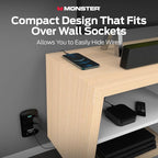 Monster 6 Outlet Wall Plug Surge Protector w/ 1,200 Joules Rating — Safe, Reliable Outlet Extender w/ 1 USB-A, 1 USB-C Charging Ports — Fireproof MOV, ETL Listed, Dual Mode Wall Tap (Black)