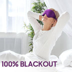 Sleep Mask - Total Blackout 3D Sleeping Mask, Super Lightweight & Silky Soft Eye Mask for Sleeping, Fully Adjustable Fit for Home, Traveling, Meditation, Yoga, Purple, Mothers Day Gifts
