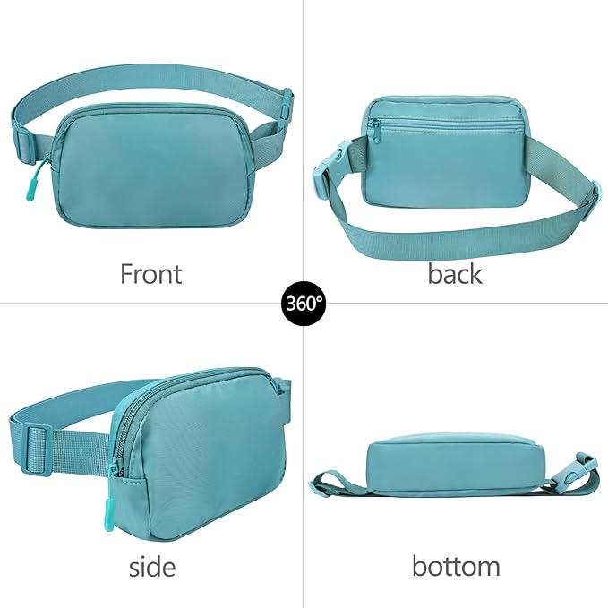 Fanny Pack Crossbody Bag for Women and Men, Belt Bag for Hiking Bum Bag with Adjustable Strap,Casual Cell Phone Pouch?Waist pack for Running Workout Sports Travel Light Blue