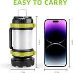 AlpsWolf Camping Lantern Rechargeable , Alpswolf Camping Flashlight 4000 Capacity, 6 Modes, IPX4 Waterproof, Led Lantern Camping, Hiking, Outdoor Recreations (4pack-Green)