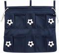 Gilbins End Of Bed Shoe Bag Great for storage, shoes, accessories & stuff! (Navy Soccer)