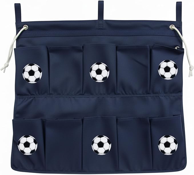 Gilbins End Of Bed Shoe Bag Great for storage, shoes, accessories & stuff! (Navy Soccer)
