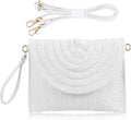 COOKOOKY Straw Clutch Handbag Summer Beach Straw Purse for Women woven Envelope Bag | Straw, Summer, Beach, woven, Straw, Summer