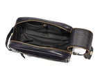 10" Premium Leather Toiletry Travel Pouch With Waterproof Lining | King-Size Handcrafted Vintage Dopp Kit By Aaron Leather Goods (Carob)