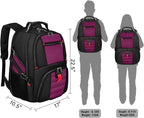 YOREPEK Large Backpack for Men, Extra Large Laptop Backpacks for Men Women, Water Resistant Travel Backpack Airline Approved Business Work Bag Fits 18.4 Inch Computer, Black