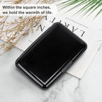 ELFISH Mini RFID Aluminum Wallet Credit Cards Holder Business Card Case Metal ID Case for Men Women (Black)