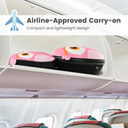 Goplus 2PC Kids Carry On Luggage Set, 16" Rolling Suitcase & 12" Backpack, Airline Approved Travel Trolley Luggage with Wheels for Toddlers Children Girls Boys (Owl)