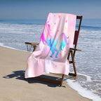COMFAR Unicorn Beach Towel for Girls, Personalized Beach Towels for Kids Microfiber Beach Towels Bulk, Cute Beach Towel, Quick Dry Pool Towel 30"x 60"