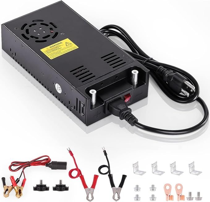 12V Power Supply 360W 30A, AC to DC Converter 110v to 12v dc Power Supply Adjustable Universal Transformer for RV, Radio/Car Stereos, LED Strip, CCTV, Computer Project, 3D Printer