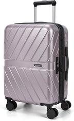 BAGSMART Carry on Luggage 22x14x9 Airline Approved with TSA Lock, 100% Polycarbonate Hardside Suitcase with Spinner Wheels, Rose Purple