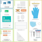 Be Smart Get Prepared 421pc First Aid Kit Exceeds OSHA Guidelines 100 People - Office, Home, Car, School, Emergency, Survival, Camping, Hunting and Sports