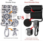 59 Inch Shoulder Straps, Soft with Ultra-Thick Fixed Shoulder Pad, Two Way Independently Adjustable Buckle Replacement Straps for Laptop Bag Messenger Bag Tool Bag Luggage,Dark Black Grey
