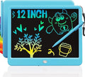TEKFUN 12 Inch LCD Writing Tablet for Kids, Coloring Drawing Pad, Mess Free Doodle Board, Airplane Travel Toys for Boys and Toddlers, Road Trip Essentials, Gifts for 3 4 5 6 7 8 Year Old Girls(Blue)
