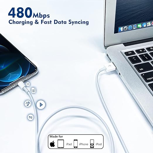Apple iPhone Charger,[Apple MFi Certified]iPhone Charger 2Pack 3FT Lightning Cable AppleCharging Cord USB Wall Charger Travel Plug Adapter for iPhone 14/13/12 Mini/11 Pro Max/10/XS/XR/X/8/SE2022,iPad