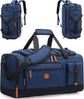 Gym Bag for Men and Women with Shoe & Laptop Compartment, 3-in-1 Sports Travel Duffel Bag Anti-Theft Weekender Carry-On Backpack for Airplane & Workout, Overnight Travel Bag,35L (Blue, Medium)