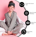 Xtinmee 30 Pieces Silk Sleep Mask Silk Eye Mask with Adjustable Strap Eye Cover for Sleeping Blindfold for Women Men Travel Rest(Black)
