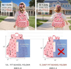 STEAMEDBUN Corduroy Toddler Backpack for Girls 2-4: Kids backpack for Boys Girls - 12 inch Preschool Kindergarten Backpacks - Strawberry