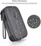 CAAORDKSO Cord Organizer Travel, Electronic Organizer Travel Case, Cable Organizer Bag Tech Pouch Accessories Case, Travel Essentials for Cable, Charger, Phone, Power Bank, Earphone (Dark Gray, Large)