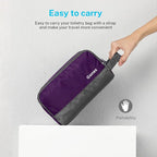 Gonex Travel Toiletry Bag Nylon, Shaving Bag Toiletry Organizer Deep Purple