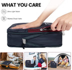 PFEYRPK Lightweight Compression Packing Cubes for Suitcases, Compressible Expandable Travel Packing Organizer with Clear Toiletries and Backpack Bag, Travel Essentials for Carry on Luggage 7 Set