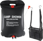 Solar Camping Shower Bag 1/2set and1+ Set 5 Gallon Portable Camping Showers Bag with Adjustable Switch Removable Nozzle for Camping Hiking Beach Swimming Outdoor Activities