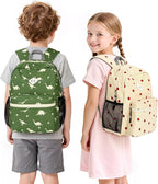 STEAMEDBUN Corduroy Kids Backpack for Boys Girls 3-8, Boys Backpack for Elementary Kindergarten - Dinosaur