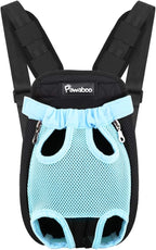 Pawaboo Adjustable Dog Carrier Purses, Pet Front Cat Travel Bag Dog Carrier Purses for Traveling Hiking Camping, Legs Out, Easy-Fit for Small Medium Dogs, XL, Blue