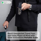Slide Innovations Digital Luggage Scale with Apple Find My (iOS), Portable Suitcase Weight Scale & Tracker, LED Display Travel Baggage Scale up to 110 lb / 50 kg, Lightweight Airline Travel Accessory