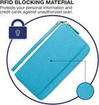 Travel Document Organizer - RFID Passport Wallet Case Family Holder Id Wristlet