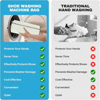 Shoe Washing Machine Bag: Shoe Washing Bag Keeps Clean - Reusable Laundry Shoe Bag for Sneaker Tennis Shoes Unstain Cleaner Kit(Cream 2 Pcs)