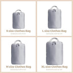 4 Set Compression Packing Cubes for Suitcase - Space-Saving Luggage Organizer Bags, Lightweight Travel Essentials for Efficient Packing (Grey)