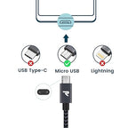 RAMPOW Micro USB Cable [2 Pack/6.6ft], QC 3.0 Fast Charging & Sync Android Charger,Micro USB Cables for Samsung Galaxy S7/S6 and Edge,Note 7/6,Sony,Kindle,PS4,Xbox,Android Devices and More-Space Grey