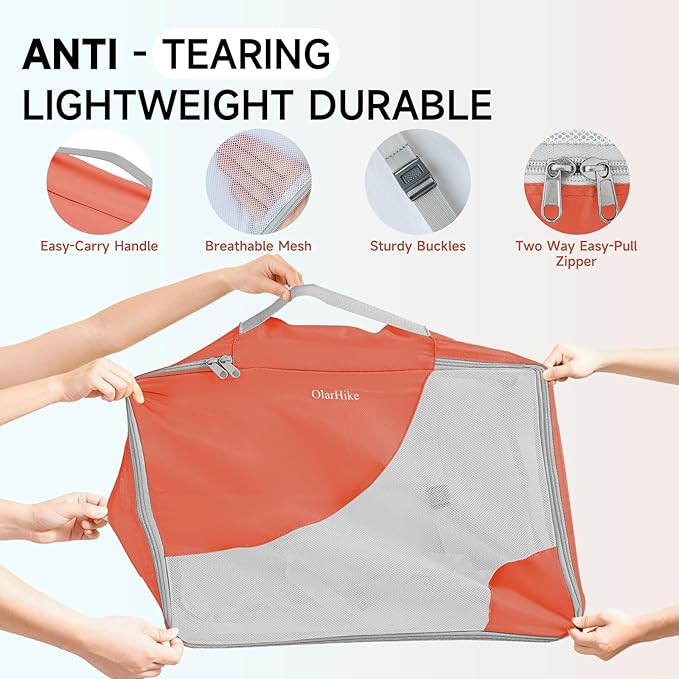 11 Set Packing Cubes for Travel, Gifts for Women Mom,Anti-Tearing Suitcase Organizer,OlarHike Vacation Essentials & Accessories for Cruise Ship