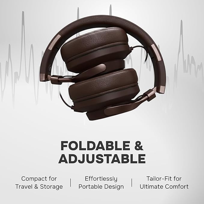 ARTIX Over Ear Headphones Wired with Microphone and Volume Control, Foldable Noise Isolating Headset with Deep Bass for School, Laptop, Computer, Chromebook, Tablet, Travel (3.5mm Jack)