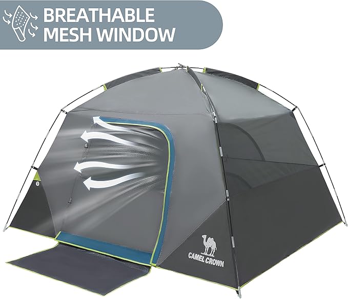 CAMEL CROWN Tents for Camping 4/8 Person Waterproof Tent Quick Setup Folding Outdoor Backpacking Tents Family Hiking