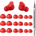 9 Pairs Replacement Ear Tips for Beats Studio Buds/Fit Pro/Studio Buds+, 3 Sizes (S/M/L), Soft Silicone Beats Earbud Accessories, Fit Charging Case (Red)