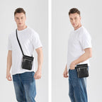 LANNSYNE Leather Travel Wallet, Neck Wallet Travel Pouch and Passport Holder for Men and Women Keep Valuables Safe