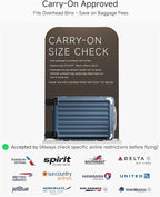Carry On Luggage with Spinner Wheels, 8010S Aluminum Frame Zipperless Polycarbonate Hard Shell Suitcase (ZX-Core, Blue, 20 Inch)