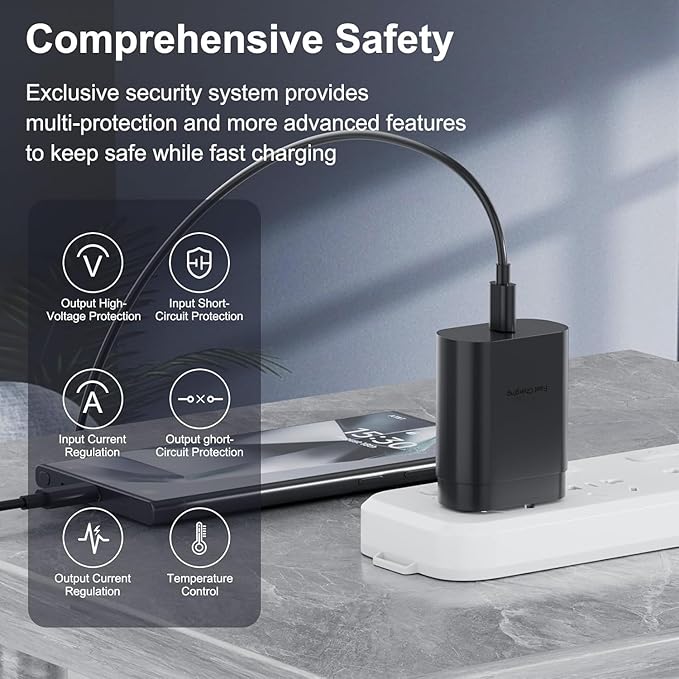 25W Type C Charger，4 Pack Fast Charging USB C Chargers Block Fast Wall Chargers for Samsung Galaxy S25/S24/S23 S22/S21Ultra/S20/S20 Ultra/Note 20 Ultra，Android Charger