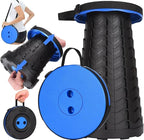 Fishboy Upgraded Collapsible Stool, 400lbs Max Weight, Lightweight But Sturdy, Portable Retractable Folding Telescoping Foldable Camping Stool for Adults Outdoor Fishing Hiking BBQ
