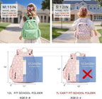 STEAMEDBUN Corduroy Kids Backpack for Girls and Boys 5-8: Girls Backpack for Elementary Kindergarten - 15 inch Cute Backpacks for Kids - Polka Dot