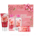 Mother’s Day Gift Set for Women – 4PC Japanese Cherry Blossom Luxury Spa Kit with Hand Cream, Body Lotion, Shower Gel & Mist, Relaxing Self Care Travel Bath and Body Set for Mom, Wife, or Her