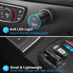 Car Charger USB C, 2 Pack 36W Dual Ports USB-A & USB-C Car Charger Adapter QC/PD 3.0 Fast Charging Cigarette Lighter Phone Plug for iPhone 17 16e 15 Pro Max Galaxy Pixel Android Cargador para Carro