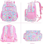 RHCPFOVR Kids Backpack for Girls - Girls Backpack 3-8 Ages Butterfly for Kids 15 Inch School Bookbag for Kindergarten Elementary School Bookbag for Girl 1st 2nd Grade