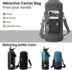 DYSANKY Insulated Water Bottle | Thickened Stainless Steel for Gym and Hiking with Straw, Carrier Bag, Handle Strap | BPA-Free 87 oz