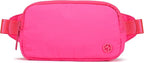 Pander Mini Belt Bag – Ultra Compact, Fits 6.7” Phone, Lipstick, Earbuds, Essentials, Small Crossbody Waist Purse, Sonic Pink