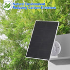 4W Solar Panels for Smart Security Camera, 2-Pack Solar Panels with Micro USB & USB-C Port for DC 5V Outdoor Rechargeable Battery Camera, IP65 Waterproof, 360° Adjustable Security Mount, White