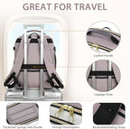 KROSER Laptop Backpack Large Computer Backpack Fits up to 17 Inch Laptop Water-Repellent 40L Travel Backpack Casual Daypack for Business/College/Women/Men-Beige/Dusty Pink/Grey