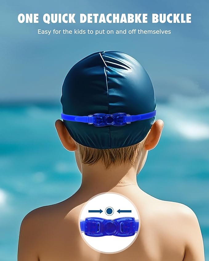 Aegend Swim Goggles for Kids Youth 3-14 Anti-Fog Anti-UV Comfort Fit Goggles for Swimming